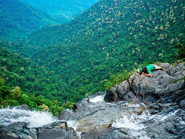 At the peak of Do Quyen Water Fall Bach Ma national park