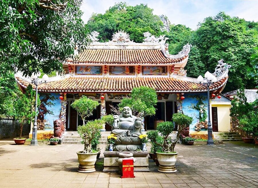 Steeped in history: Tam Thai Pagoda, a spiritual heart of Marble Mountains on your Hai Van Pass Jeep Tour.